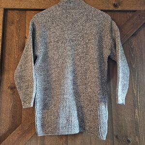 Tularosa Gray Marled Rib Knit Mock Neck Sweater XS